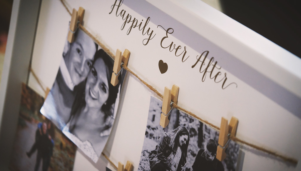 Happily-ever-after wedding card