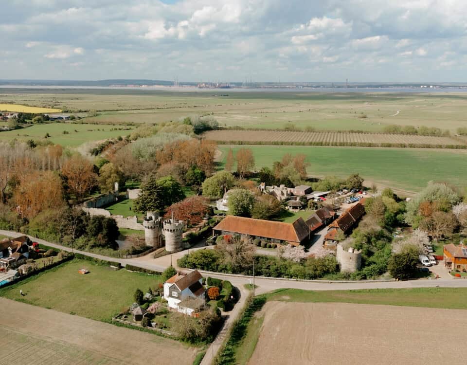 Lucy & Jack's wedding at Cooling Castle Barn, filmed by Talking Fly Wedding Films