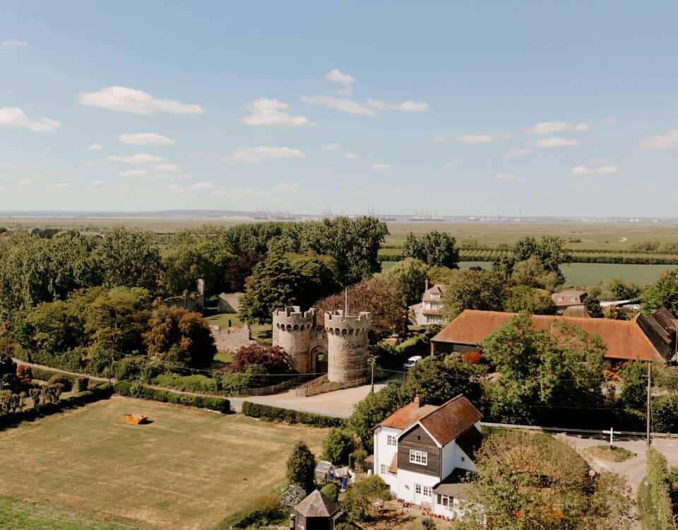 Lauren & Rory's wedding at Cooling Castle Barn, filmed by Talking Fly Wedding Films