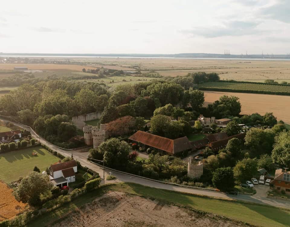 Louise & Harry's wedding at Cooling Castle Barn, filmed by Talking Fly Wedding Films