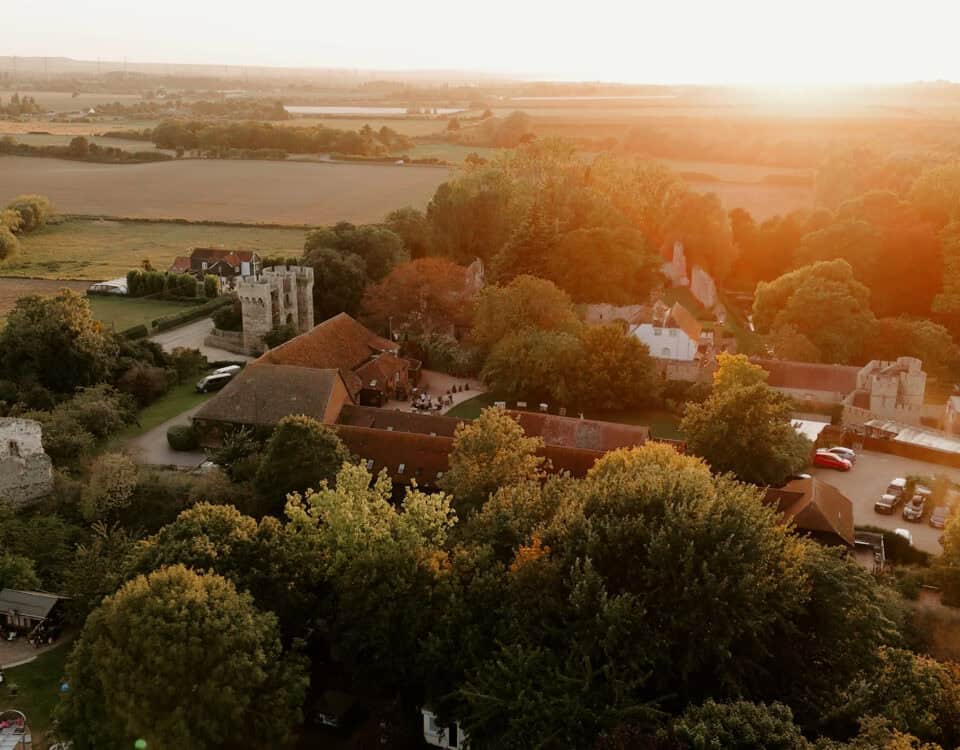 Luke & Emma's wedding at Cooling Castle Barn, filmed by Talking Fly Wedding Films