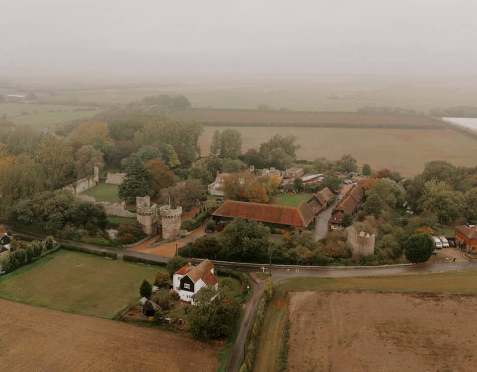 Jessica & Matthew's wedding at Cooling Castle Barn, filmed by Talking Fly Wedding Films