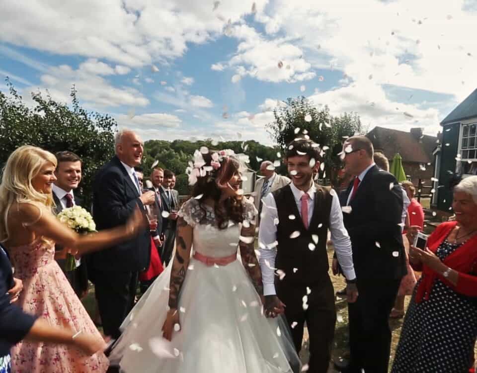 Danni & Ben's wedding at Kent Life, filmed by Talking Fly Wedding Films