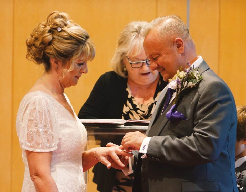 Jackie & Mark's wedding at Runneymede Hotel Windsor, filmed by Talking Fly Wedding Films
