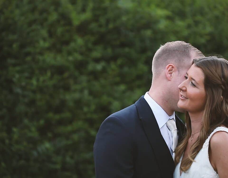 Jenna & Robert's wedding at The Gardens Yalding, filmed by Talking Fly Wedding Films