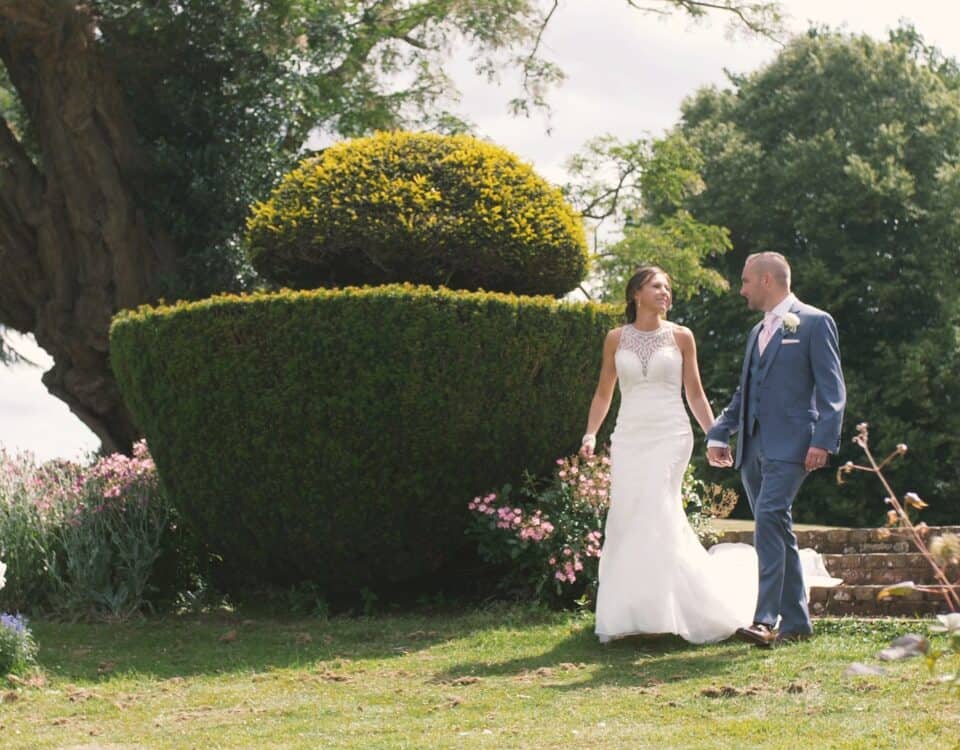 Katy & Greg's wedding at Mount Ephraim Gardens, filmed by Talking Fly Wedding Films