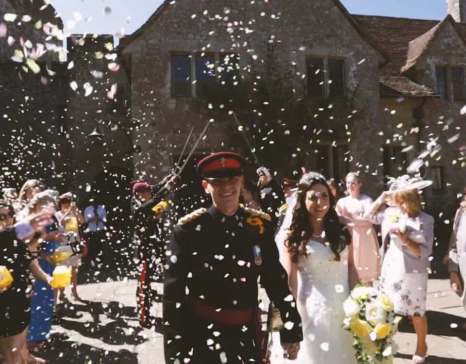 Sophia & Mark's wedding at Lympne Castle, filmed by Talking Fly Wedding Films