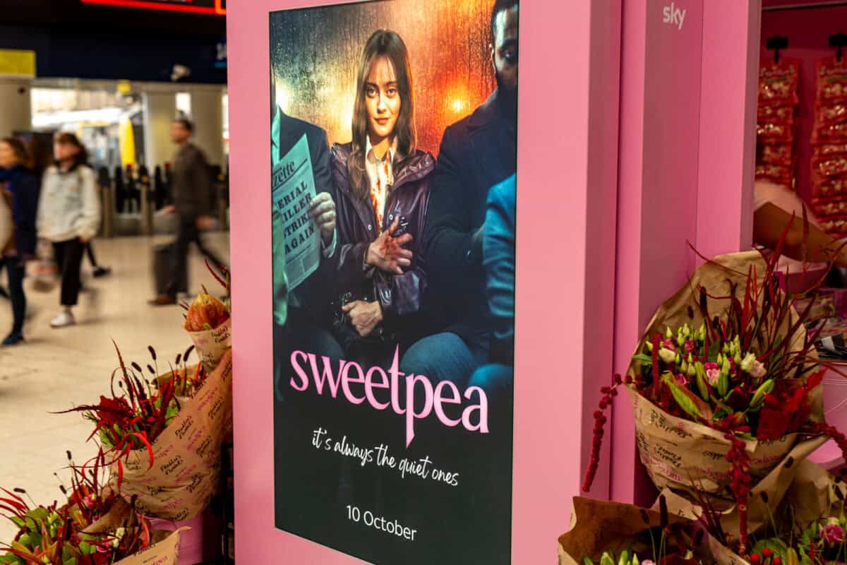 Sky Sweetpea Kiosk at Waterloo campaign photograph 9