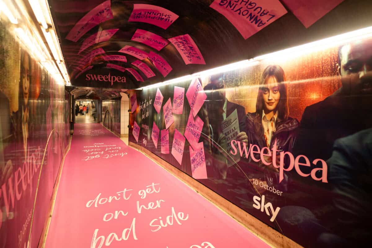 Sky Sweetpea Kiosk at Waterloo campaign photograph 14