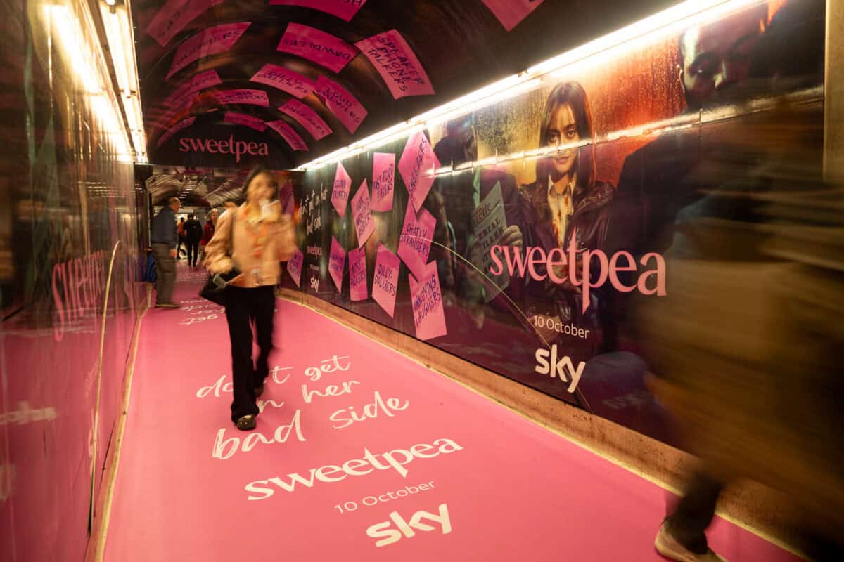 Sky Sweetpea Kiosk at Waterloo campaign photograph 15