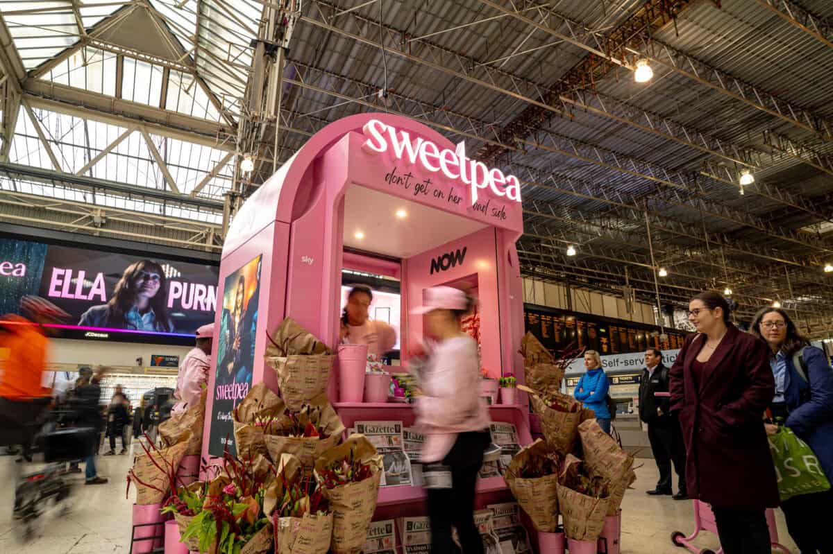 Sky Sweetpea Kiosk at Waterloo campaign photograph 18