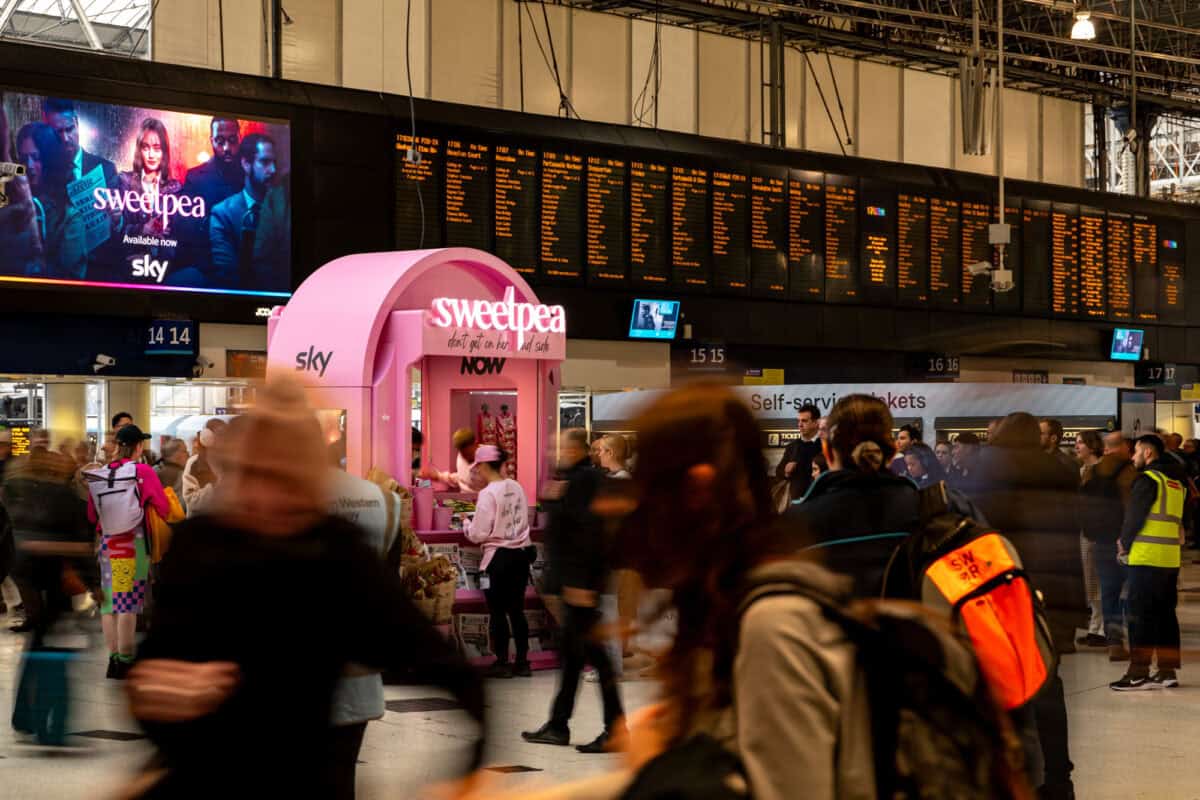 Sky Sweetpea Kiosk at Waterloo campaign photograph 19