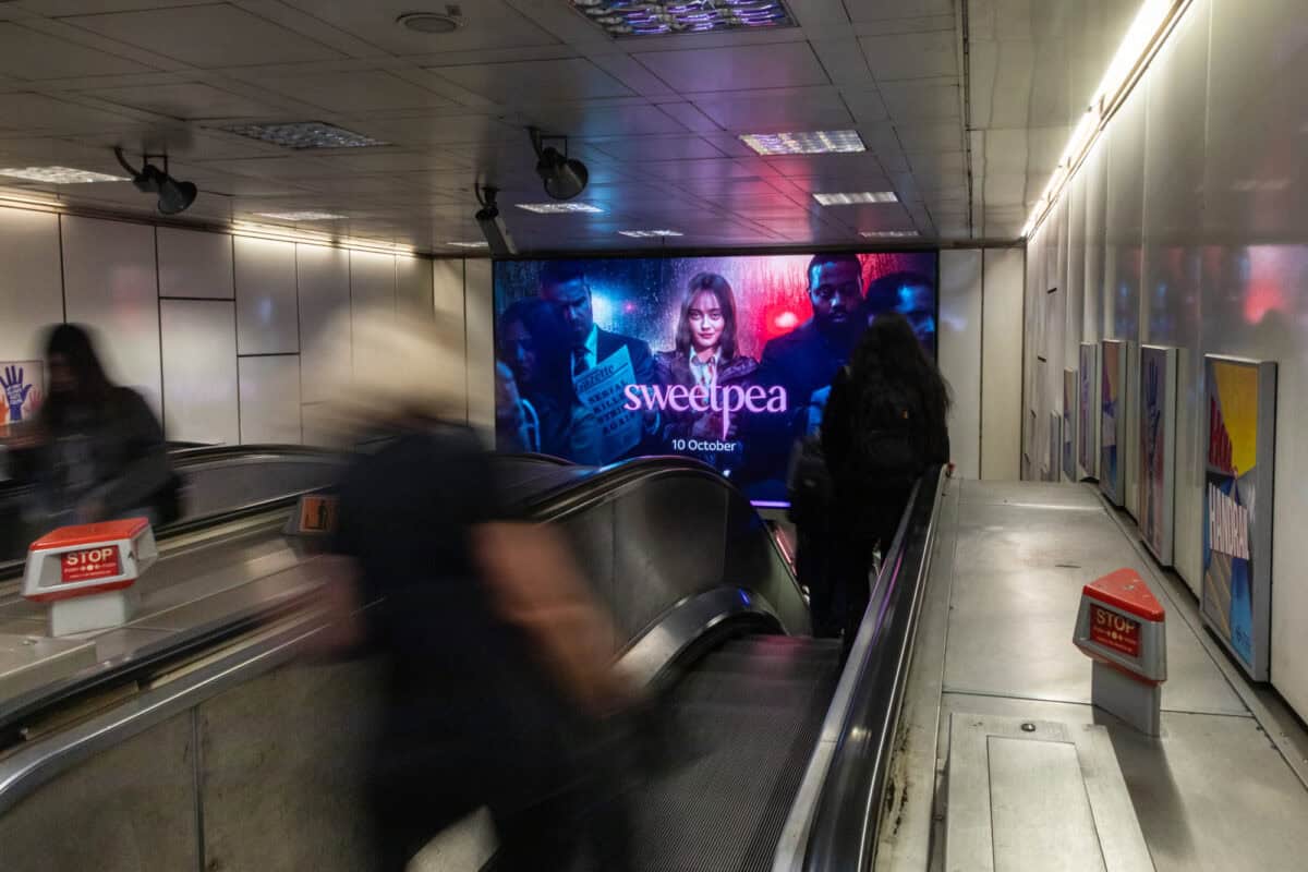 Sky Sweetpea Kiosk at Waterloo campaign photograph 26